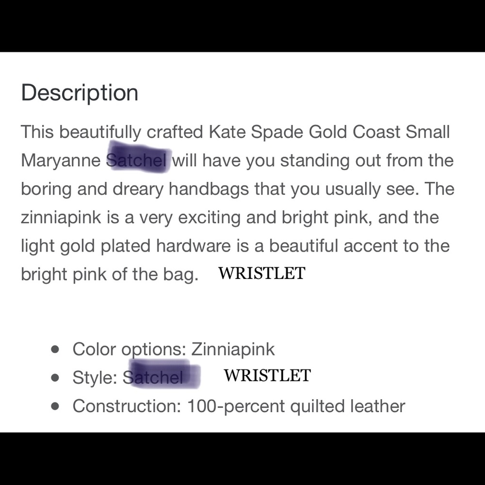 Kate Spade quilted wristlet - Picture 6 of 7